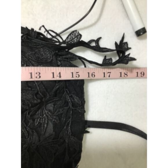 FORMAL SZ 2 XS Black embroidered lace up corset prom party mermaid maxi B101 - Picture 4 of 8